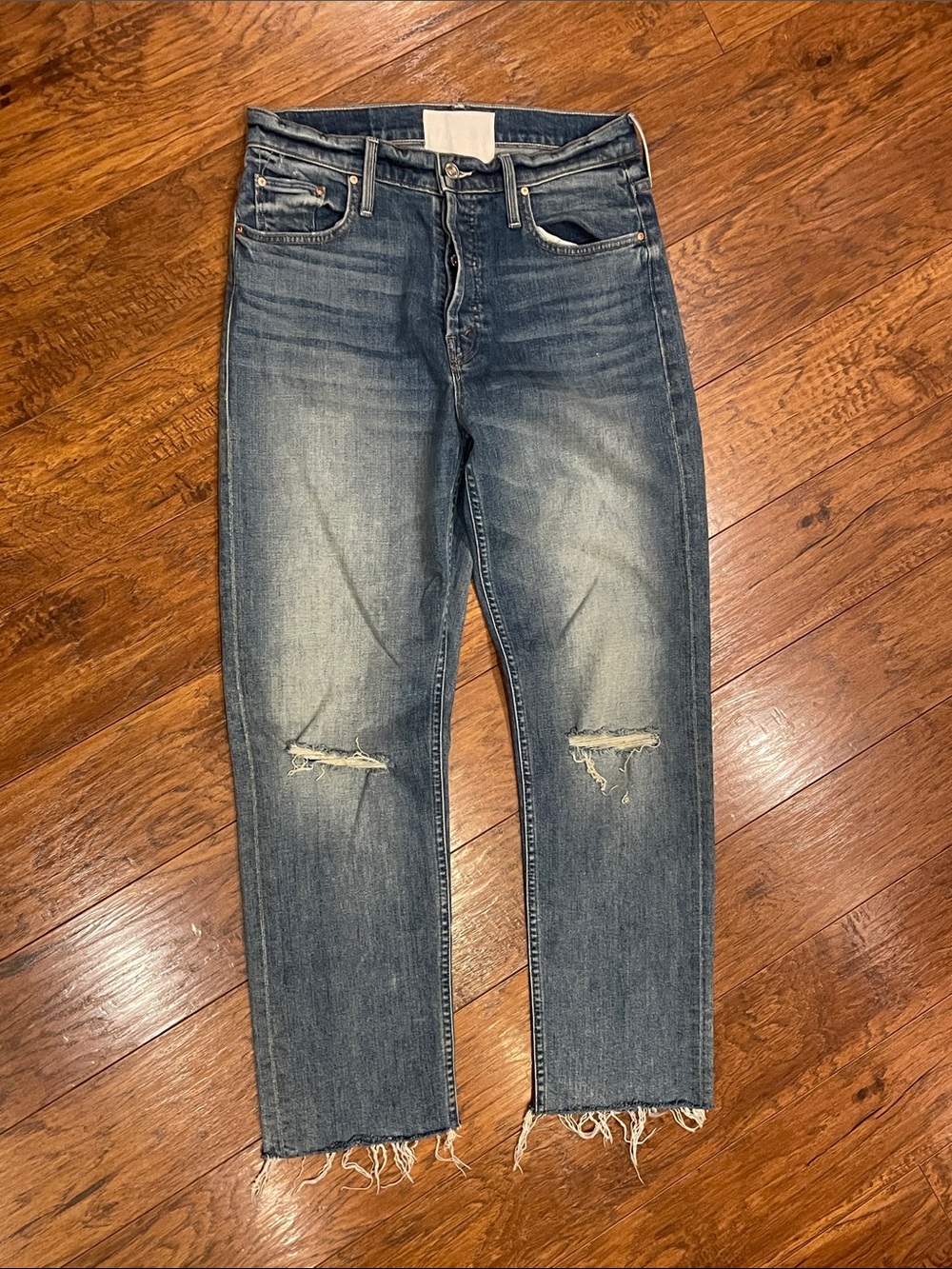 MOTHER Superior The Tomcat Ankle Fray The Last Supper Rainbow Patch Jean Size 28 - Picture 6 of 15